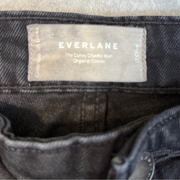 Everlane Womens The Original Cheeky Jeans Stretch Coal Black Size 27 #1864 - Picture 7 of 10